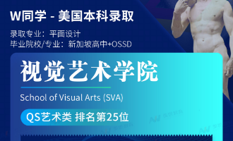 美世捷报 | 恭喜W同学斩获美国纽约视觉艺术学院本科offer