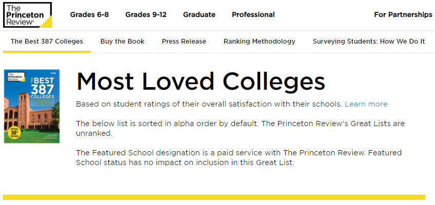 最受学生喜爱-大学排名