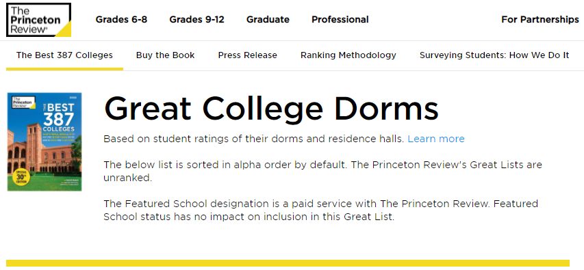 最佳宿舍-大学排名