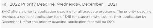 芝加哥艺术学院研究生申请截止 芝加哥艺术学院研究生申请截止